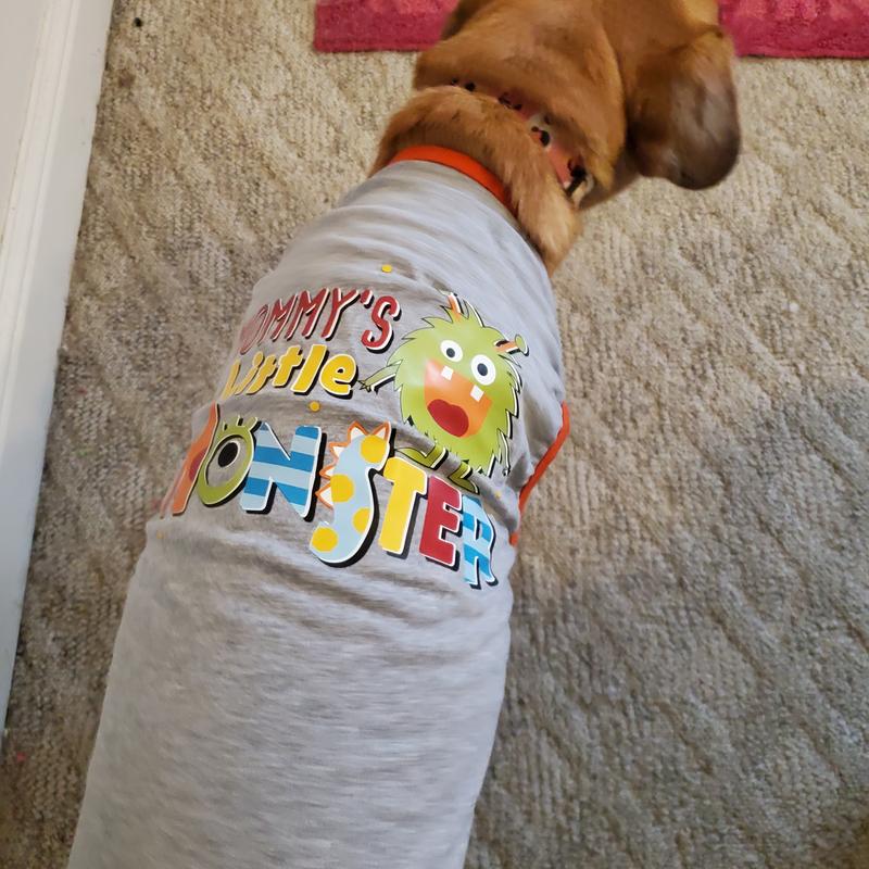 Mommy's little monster dog shirt hotsell