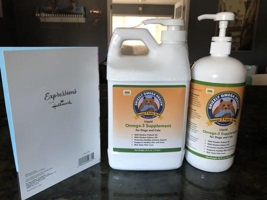 PET SHOP 2 GO - ACEITE DE SALMON GRIZZLY PARA PERROS Suplemento nutricional  a base de aceite de salmón salvaje de Alaska, antioxidantes E306 y  extractos de romero. El aceite es muy