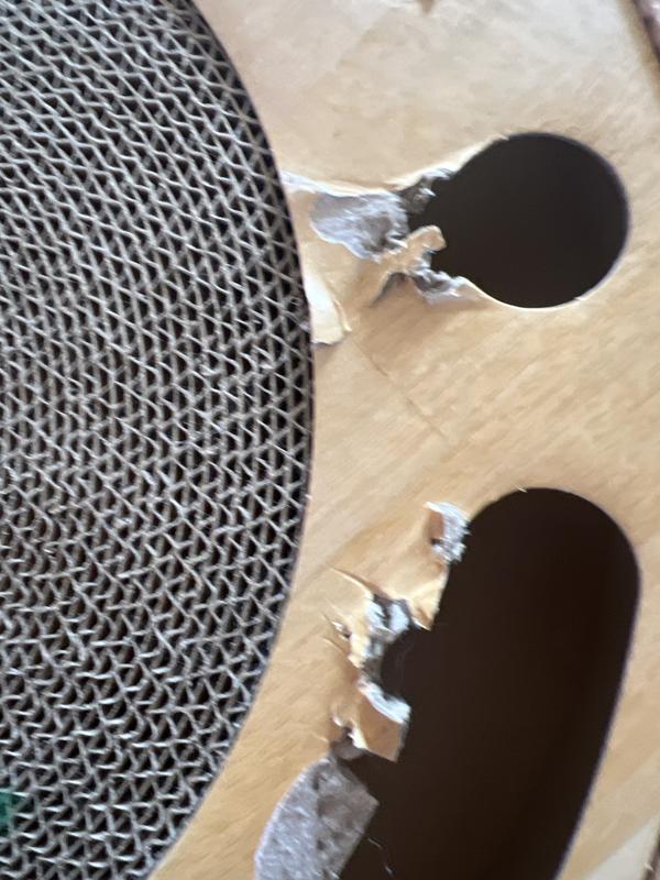 Torn outer layers.  Will have to put it in the trash.   I will donate the other one because I bought 2