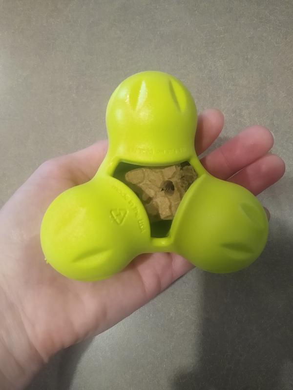 Half a bar inside small WestPaw Tux toy.
