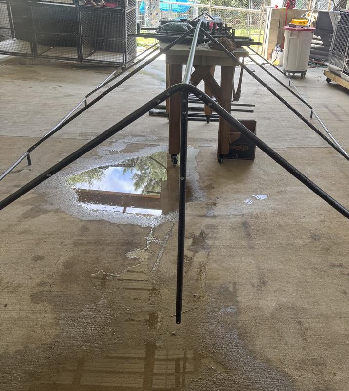 The instructions on page 2 say to rotate the top to 180 degrees. We did not have to do this.