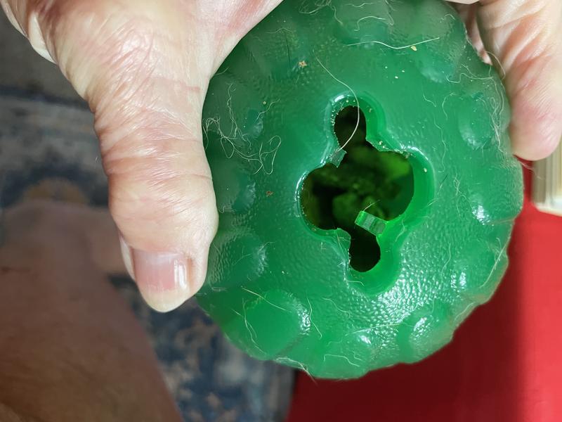 This the side I snipped, 3 out of 4 flanges and this photo I am squeezing it open