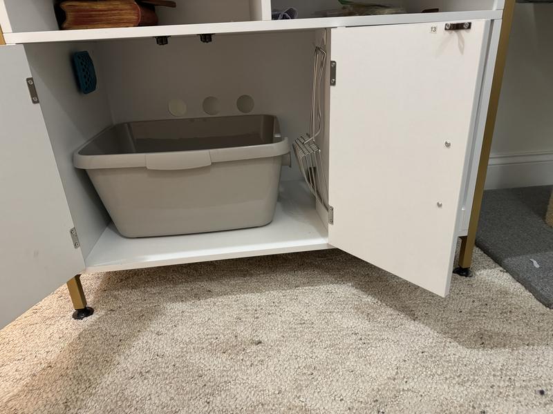 FRISCO High Sided Cat Litter Box, Medium, Navy, 18in