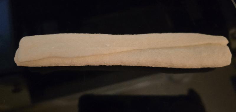 The rawhide rolls are 6" long. They are a great size for medium to large dogs.