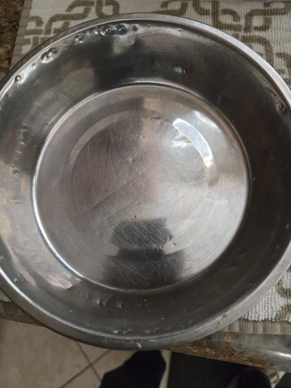 He licked his bowl clean