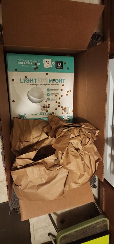 Food all over shipping box