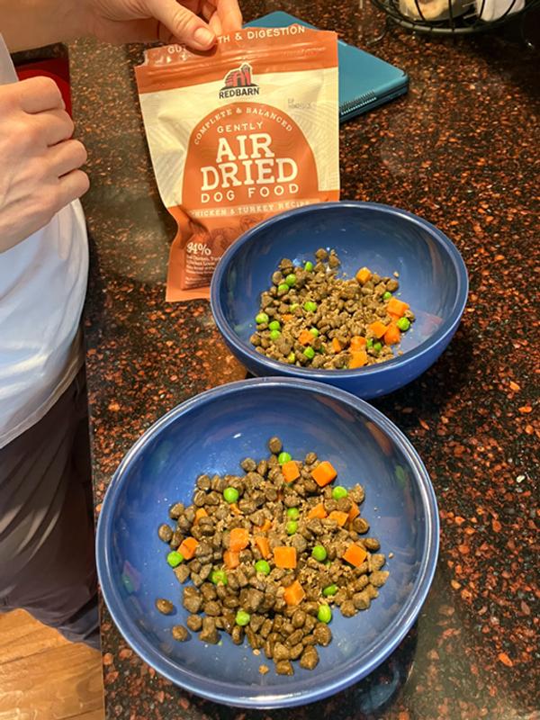 Mixed in with their regular food and veggies, used as a "topper".