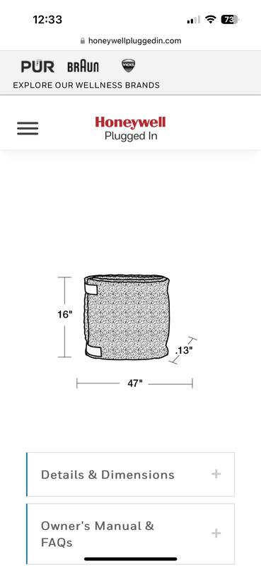 This roll of filter meant for an older circular Honeywell air filter