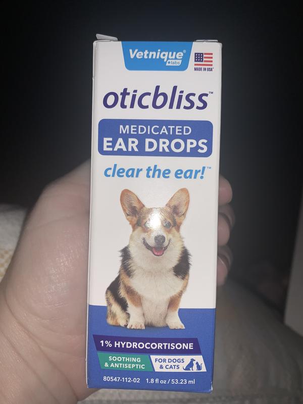 VETNIQUE LABS Oticbliss Medicated Ear Infection Drops for Dogs & Cats