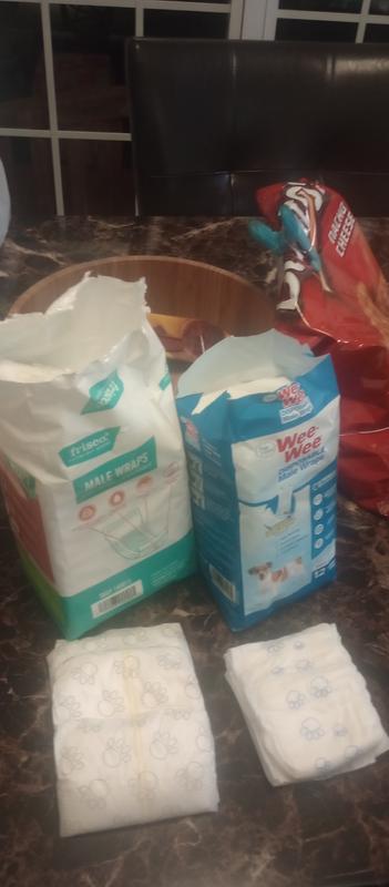 this brand on the left. even before opening you cacn see they are much wider. Far better deal.