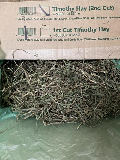 Half brown hay