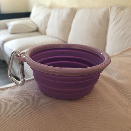 YAPROMO 1000 ML Collapsible Travel Bowl Silicone Pet Bowl with Lid