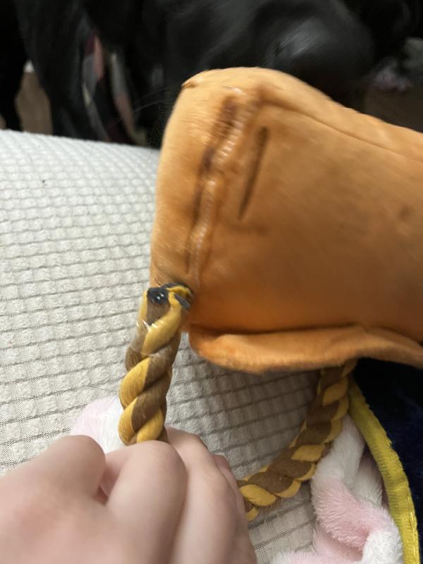 Glue for bag handle came right off, stuffing falling out.