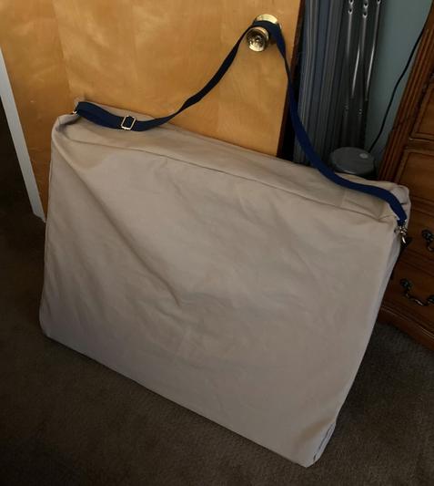 Homemade bag for the folding panels