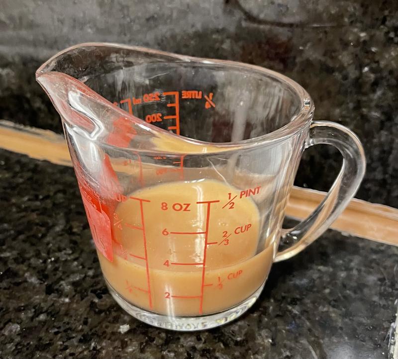 I measured out 3 oz