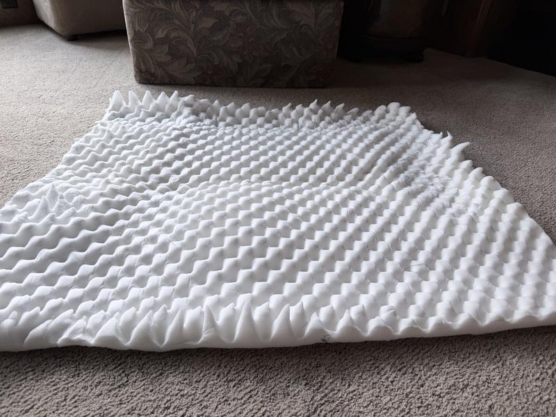 Egg crate foam about 1+ inches high