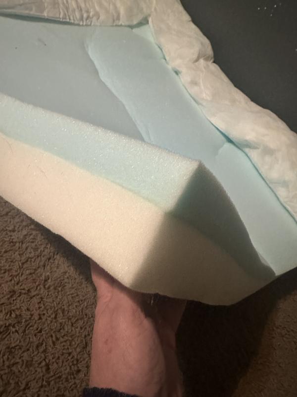 low quality foam with no quilted cover