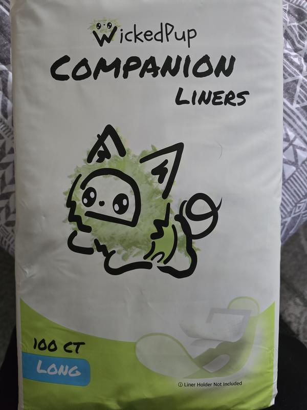 I bought the 100 pack for my 90 lb male pitbull and it fits in his cloth wrap diaper perfectly and stated here throughout the night!