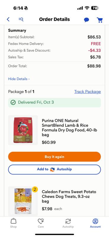 Showing what I ordered and what I got was a $26 bag of kibbles and bits!!!!!!!!!