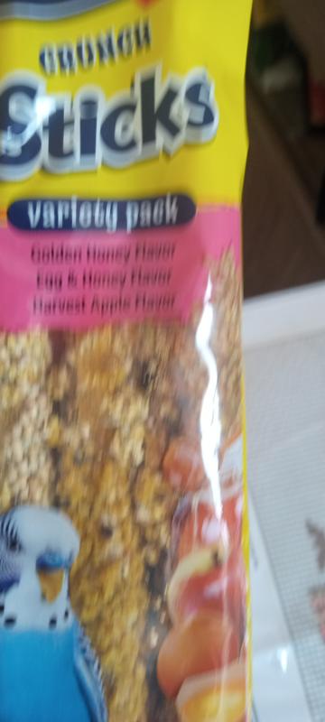 VITAKRAFT Crunch Sticks Honey, Egg Apple Variety Pack Parakeet