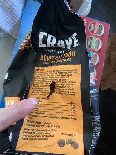 Crave cat hot sale food calories