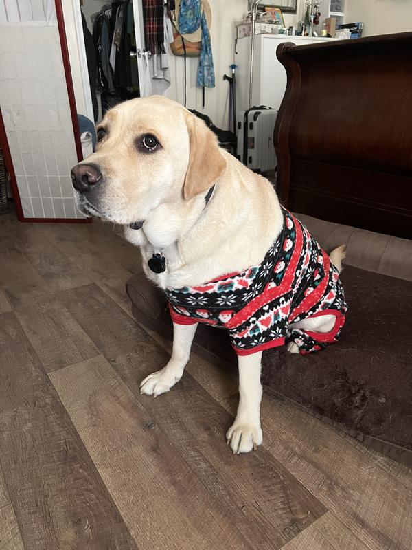 Frisco Santa Plaid Polar Fleece Dog & Cat PJs