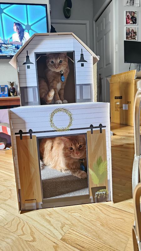 Frisco Magic Bus Cardboard Cat House, 2-Story