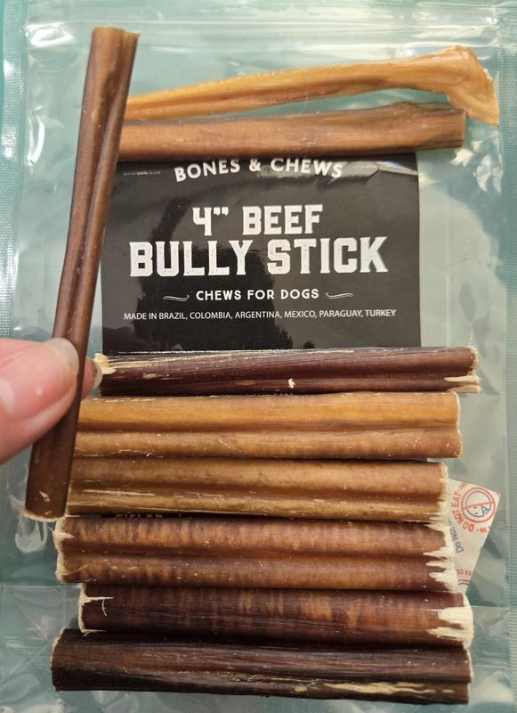 Bones & Chews Standard Bully Stick 4" Dog Treats