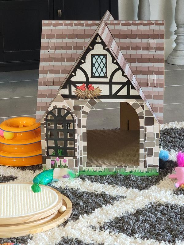 FRISCO Tudor House Cardboard Cat House