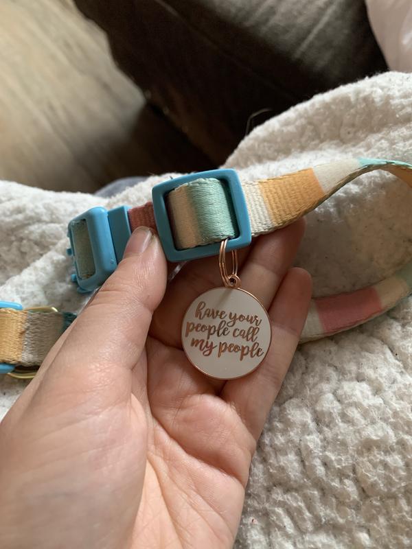 We put ours on the buckle instead of the D ring for less noise