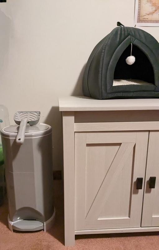 LITTER CHAMP Premium OdorFree Cat Litter Waste Disposal System, Grey