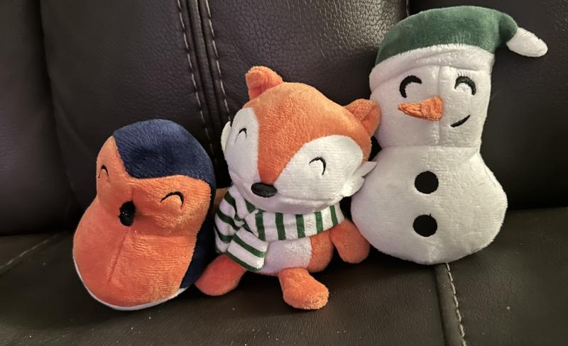 Frisco Holiday Melting Snow Globe Hide & Seek Puzzle Plush Squeaky Dog Toy