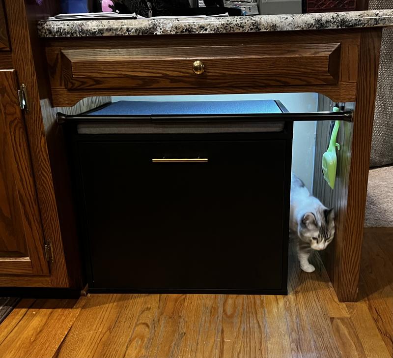 FRISCO Drop Down Door Bench Cat Litter Box Cover