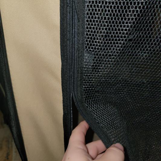 Zipper tracks still zipped without zipper