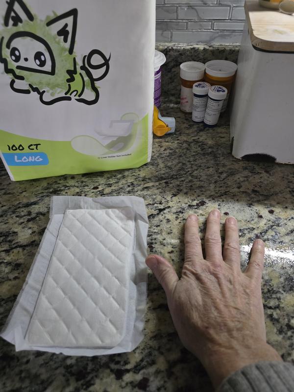 This is the size large I wanted to give you an idea of it's length and width compared to my hand.