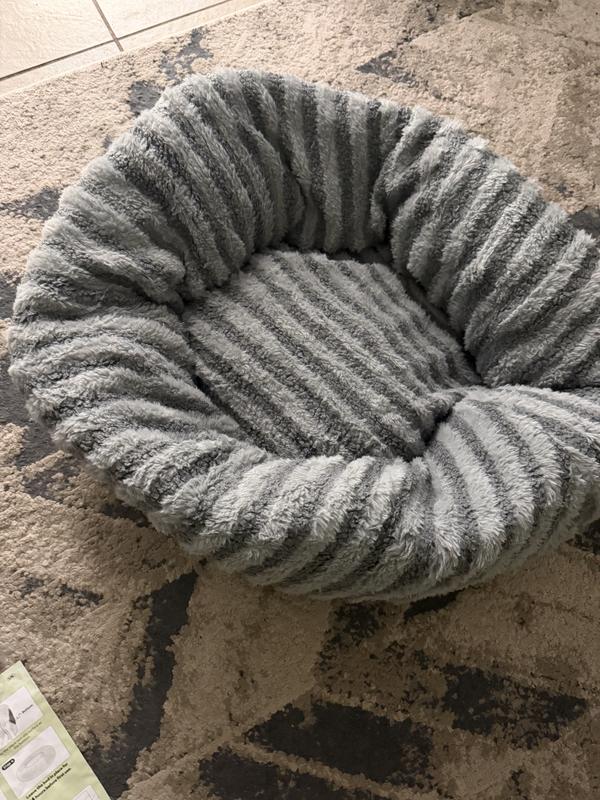 before the bed fully fluffed up