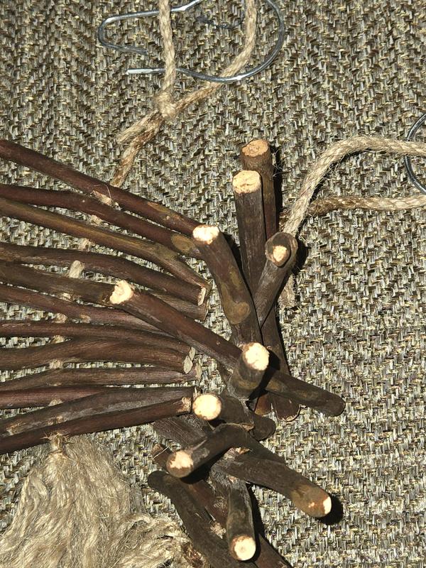 That poop colored brown on the "sisal" rope is the same unknown stain as applied to the "Untreated apple" sticks.