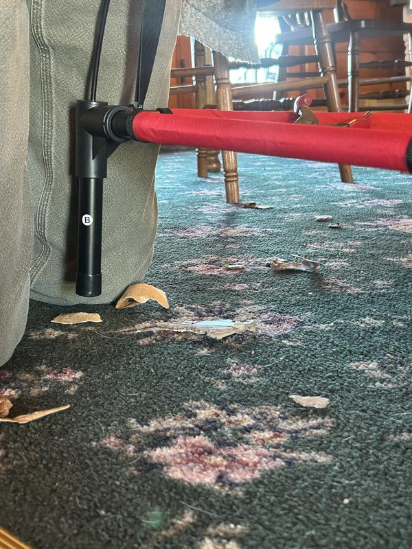 Does not sit level on ground when all assembled/will rock when weight is displaced