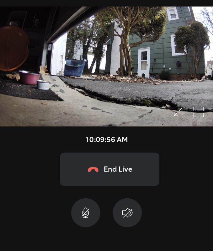Live view from the garage when it was setup to help find my cat.