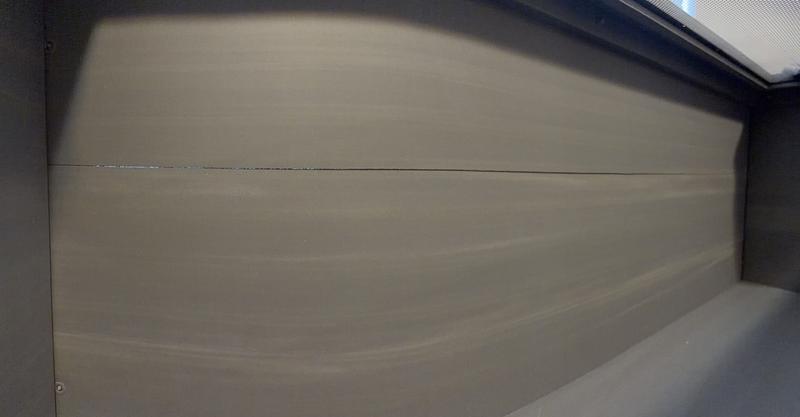 Broken back panel assembled with the large crack- 2 months since purchase