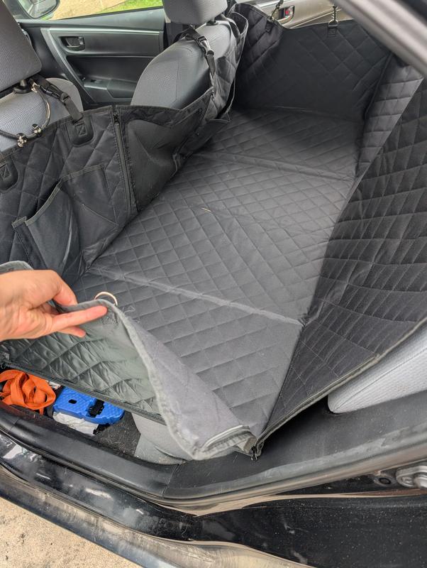 PAWSNESTPARLOR Water Resistant Hard Bottom Hammock Dog Car Seat