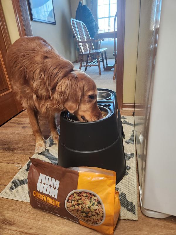 Loving her dinner