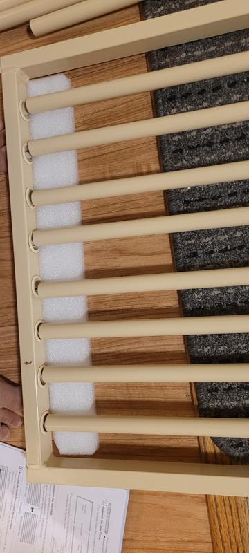 Putting bars together into frame, align w styrofoam. Otherwise they keep slipping out trying to slide top and bottom together.