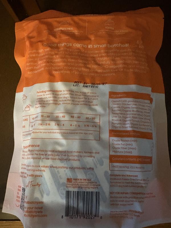 7 ounce bag of small bites.