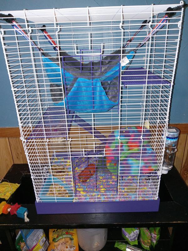 WARE Chew Proof 4 Story Small Animal Cage Purple Chewy