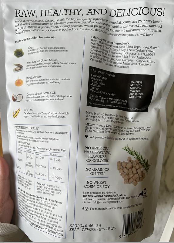 Wrong nutrition information!