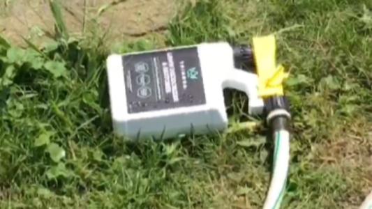 Hooked up to the water supply
