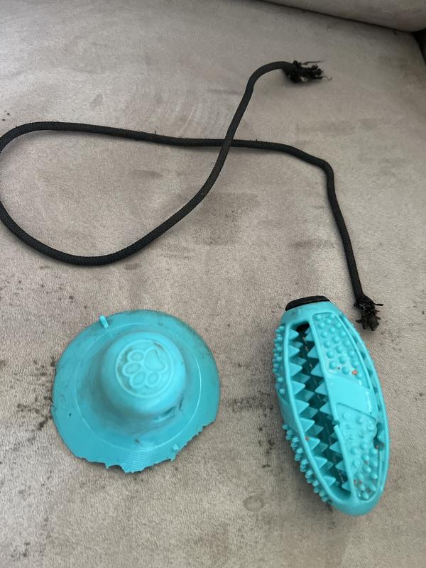 Pet Life 'Grip N' Play' Treat Dispensing Football Shaped Suction Cup Dog Toy