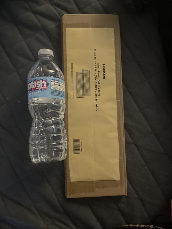 Water bottle for scale to show true size of screens