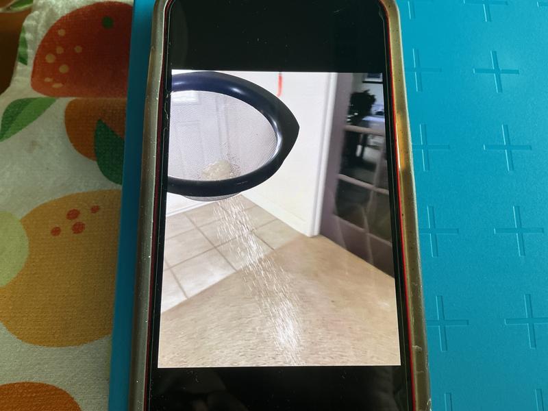 Product in sieve for even distribution